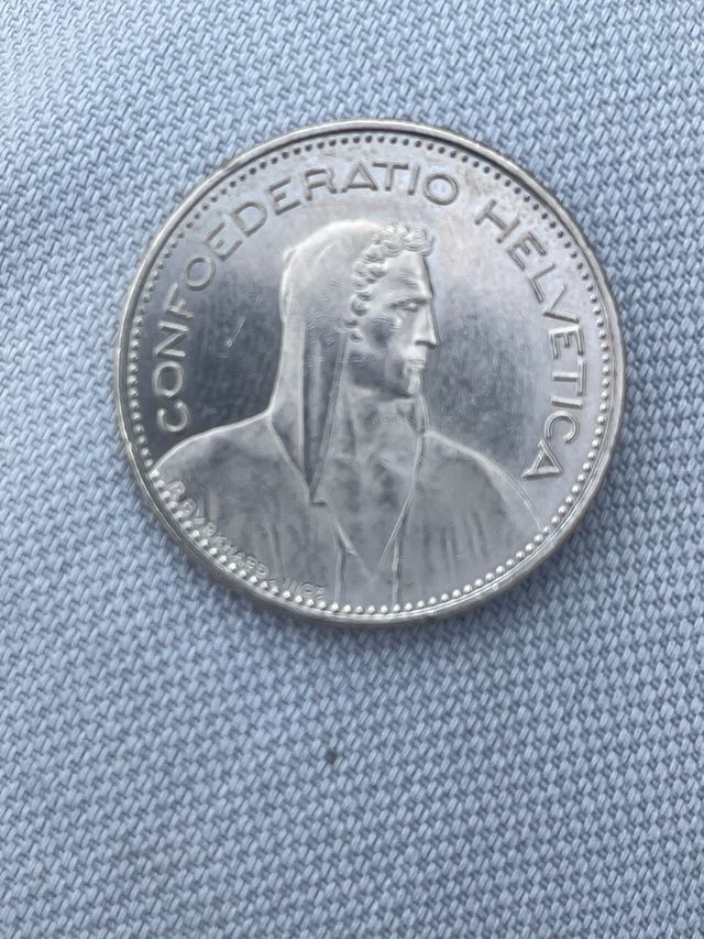 Moneda 5 Francos Suizos Plata 2016