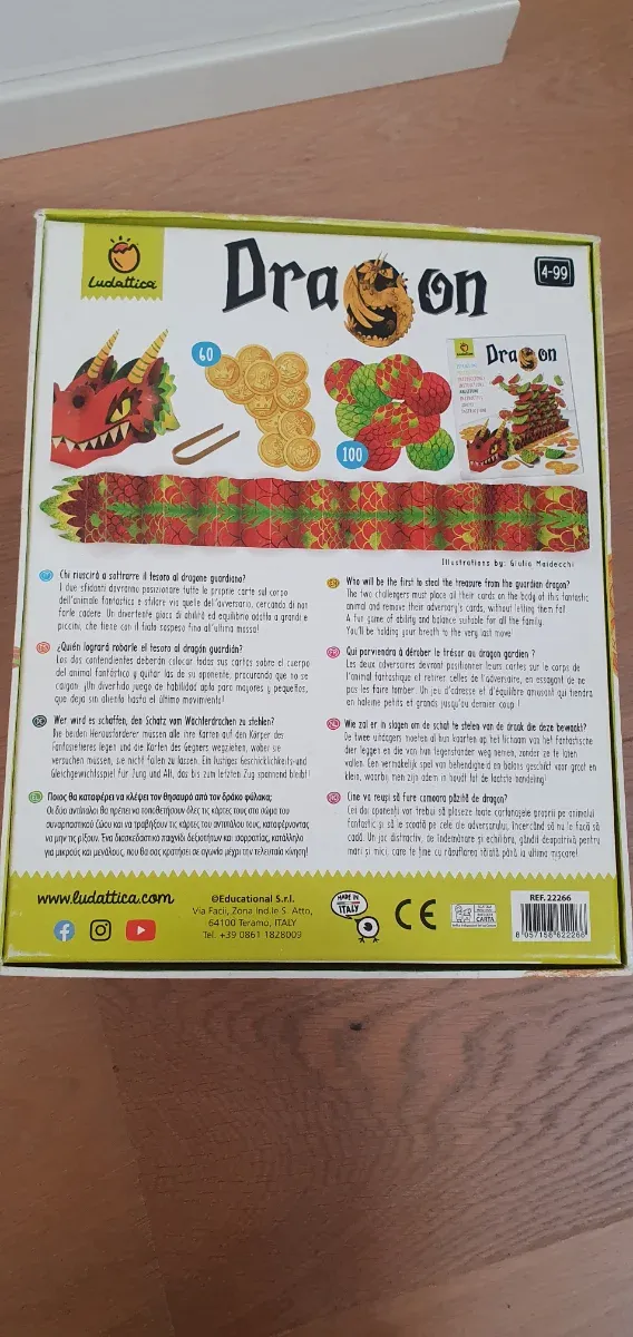 Dragon Ludattica Gioco da Tavolo 4-99 Anni