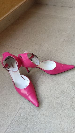 Zapatos Tacon Pulsera Fucsia Talla 41