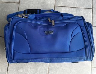 Borsone da viaggio blu COVERI COLLECTION