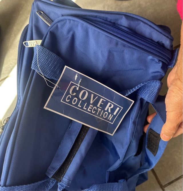 Borsone da viaggio blu COVERI COLLECTION