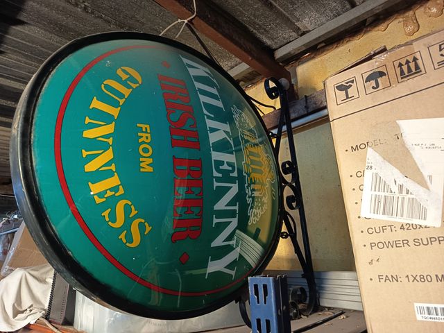 Luminoso Guinness Kilkenny Vintage Años 80