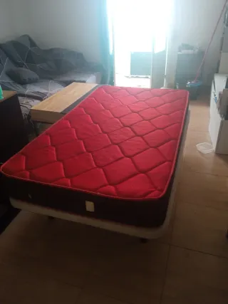 Colchón y somier de tela
