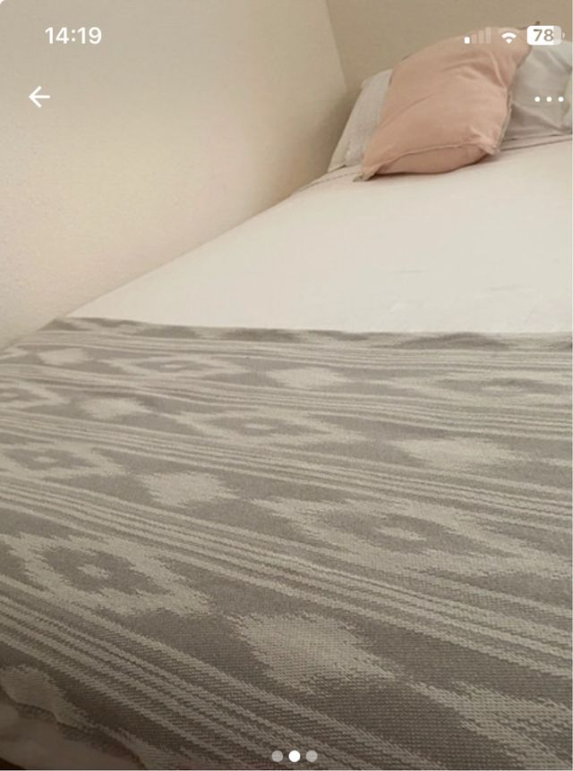 Manta gris estampado ikat