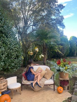 Vestido azul de fiesta usado una vez