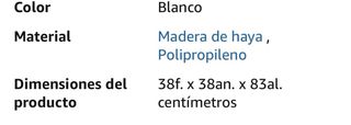 4 Sillas Blancas Plástico y Madera
