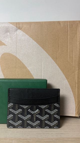 Tarjetero Goyard Negro y Verde