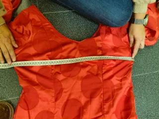 Vestido Flamenca Rojo Lunares Talla 44