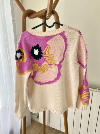 Jersey Escada Vintage Flores Pastel Talla M