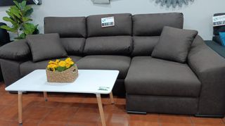 Sofá Chaise Longue Marrón Aqualine