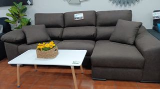 Sofá Chaise Longue Marrón Aqualine