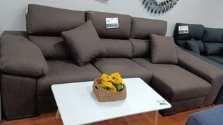 Sofá Chaise Longue Marrón Aqualine