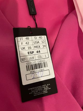 Vestido Matilde Cano Talla 40 Nuevo con etiqueta