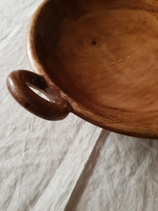 Bol de madera de mango con asas