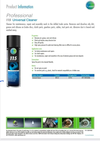 Limpia frenos Universal TUNAP 115 500ml.