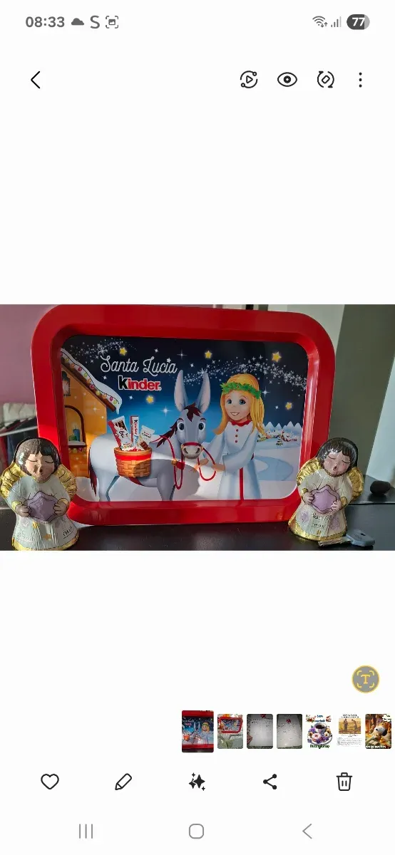 Vassoio in latta Santa Lucia Kinder