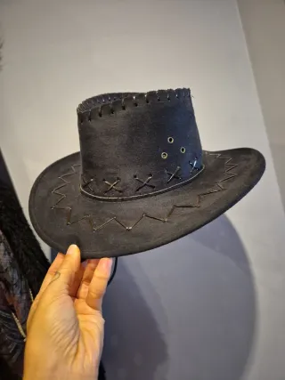 Sombrero vaquero gris/negro cawboy disfraz
