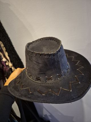 Sombrero vaquero gris/negro cawboy disfraz