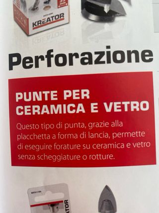 Punta per vetro e ceramica Kreator 4mm