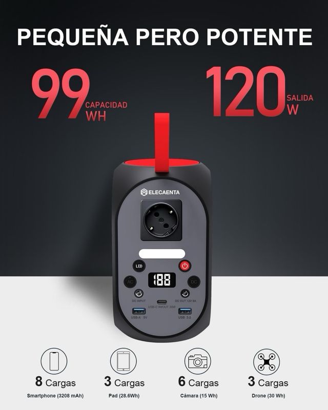 Estación de energía portátil 99Wh