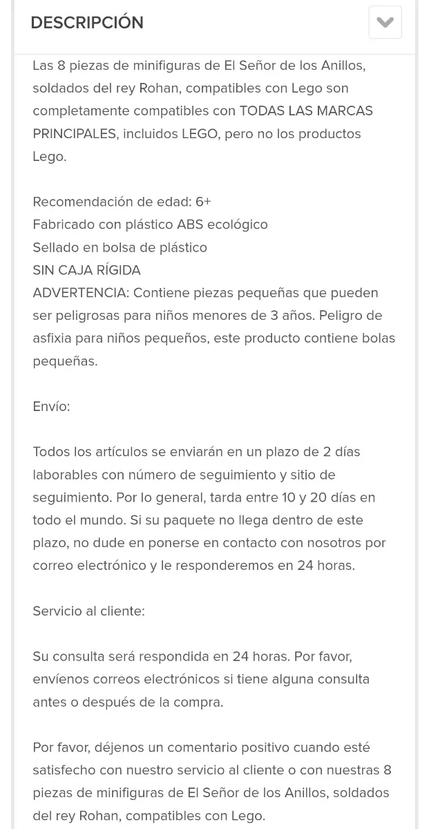 8 Figuras Minifiguras El Señor de los Anillos lego