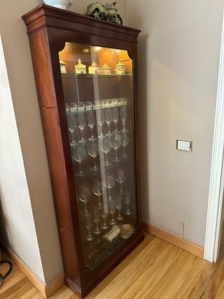 Vitrina de madera y cristal