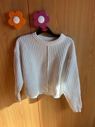 Jersey punto grueso blanco