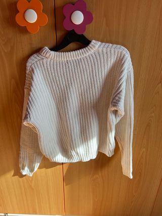 Jersey punto grueso blanco