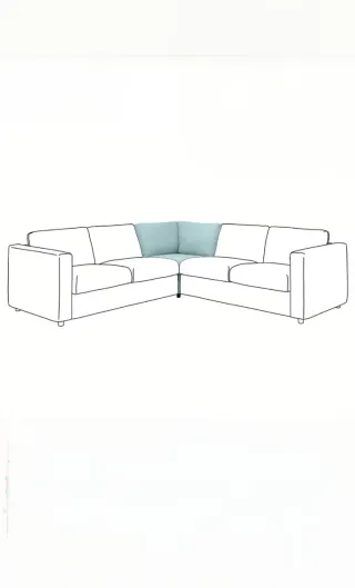 Módulo Esquina Sofá Vimle Ikea Azul