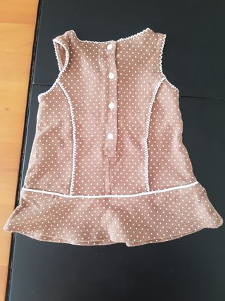 Vestitino bimba fantasia pois con coniglietto