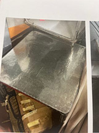 Juego 4 mesas bar metal