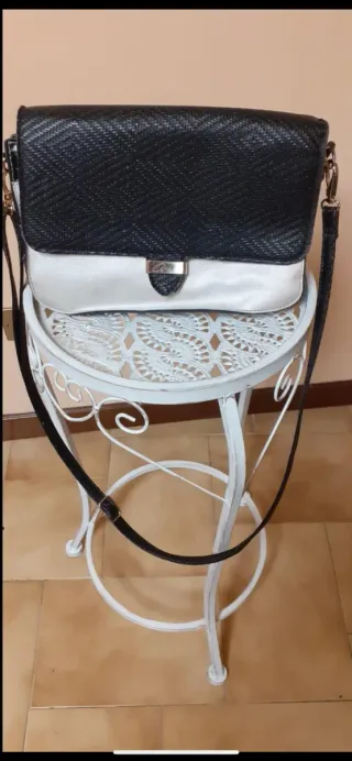Borsa a tracolla bicolore