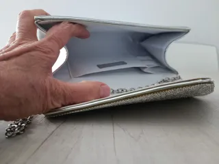 Borsetta argento con strass