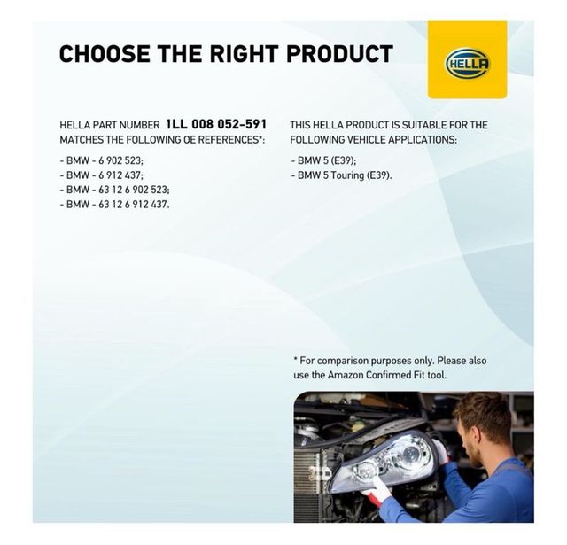 Faro HALOG/XENON HELLA 1LL 008 052591 BMW 5 (E39)