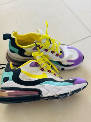 Zapatillas Nike React 270 Morado Blanco Amarillo