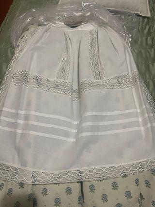 Delantal huertana blanco sin encaje