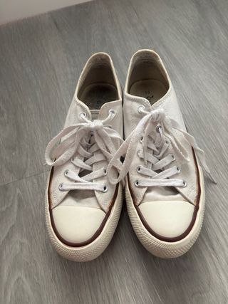 Victoria Converse Talla 36 Beige/Blanco