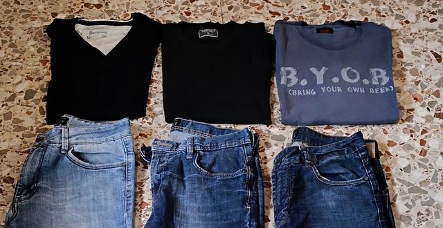 Lote de 4 peças de roupa masculina para o inverno, tamanho M