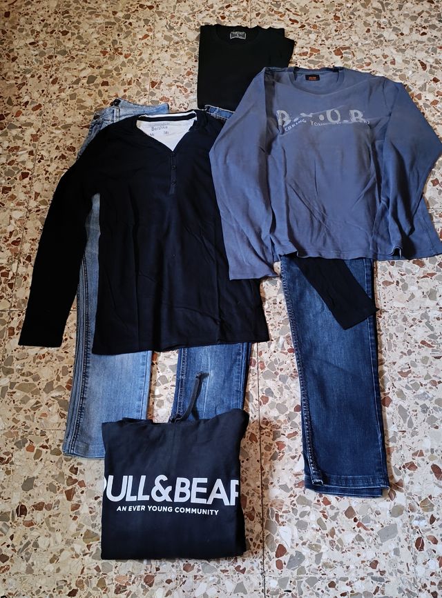 Lote de 4 peças de roupa masculina para o inverno, tamanho M