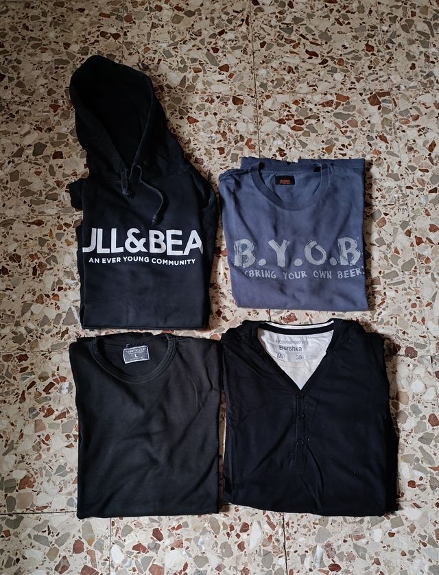 Lote de 4 peças de roupa masculina para o inverno, tamanho M