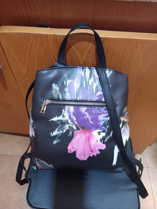 Bolso Mochila Desigual Negro Multicolor