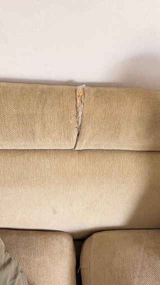 Par de sofás beige.