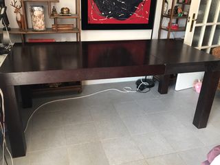 Mesa de comedor madera maciza wengué