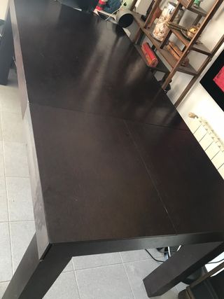 Mesa de comedor madera maciza wengué