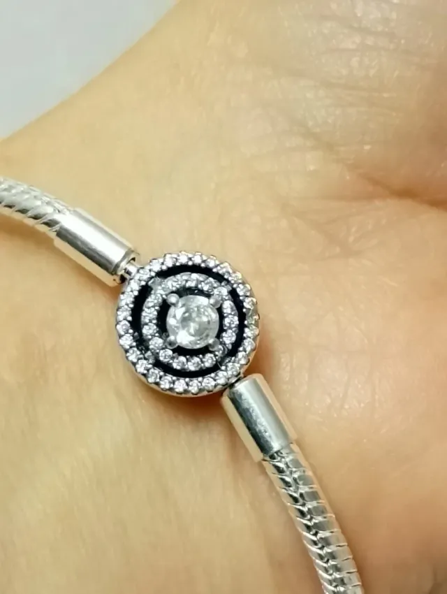 Pulsera Pandora 18 cm Plata