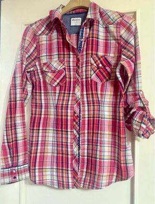 Camisa mujer cuadros Stradivarius Talla L