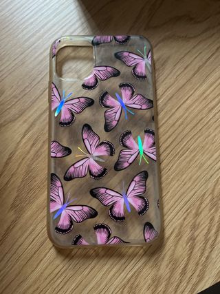 Funda iPhone 11 Mariposas Rosa Holográficas