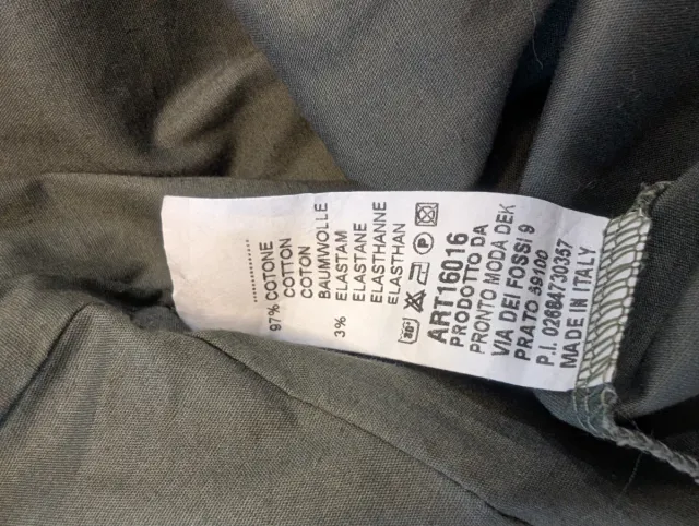 Blusa verde militar diseño italiano talla única