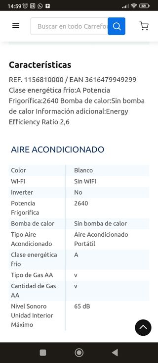 Aire acondicionado portátil