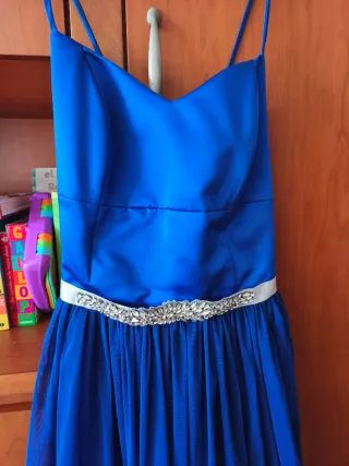 Vestido largo invitada azul